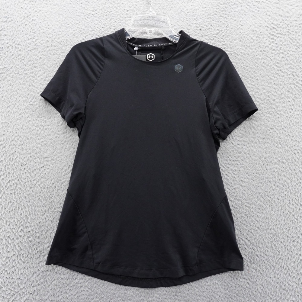 Under Armour Womens Rush HeatGear Vanish Energy Training Shirt Black Medium NEW